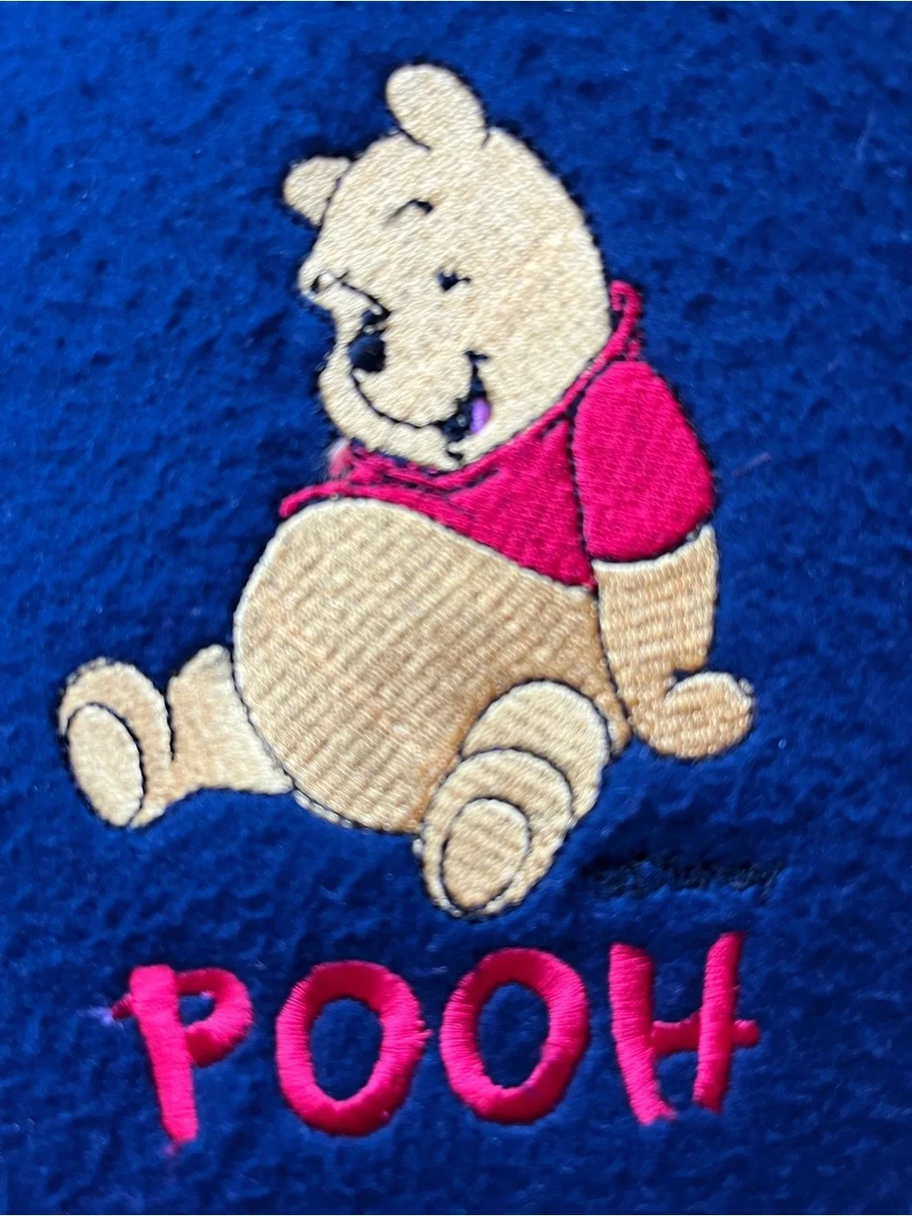 Winnie the Pooh Blue Embroidered Kids Cushion